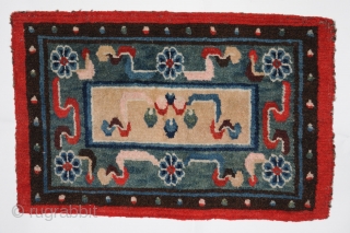 Pillow carpets. Set of 3
14 x 23 each
early 20th Century
Tibet                       