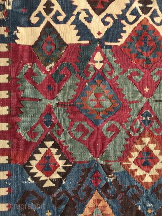 central anatolian kilim fragment, mid 19th century,161 x 76 cm
                       