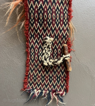 Yak collar made by split-ply weaving, old Tibet, 77 x 14 cm                     