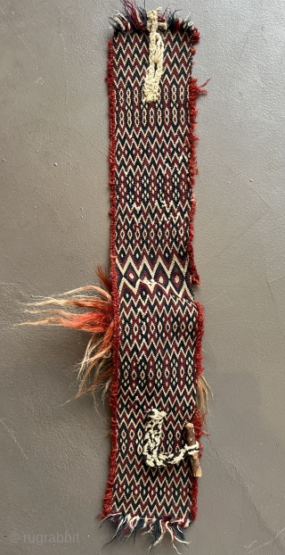 Yak collar made by split-ply weaving, old Tibet, 77 x 14 cm                     