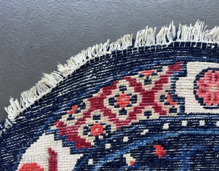 Inner Mongolian saddle rug, probably from the Baotou-Suiyuan region. About 1900. 130 x 65 cm. Perfect condition.   info@thomaswild.com             