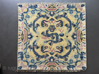 Ningxia seating rug (for a throne?), late 19th century, 69 x 72 cm. info@thomaswild.com                   