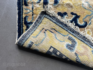    A square seating rug from Ningxia, around 1800, 55 x 57 cm. info@thomaswild.com                 