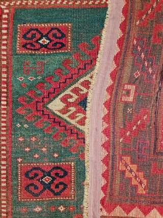 Antique Kazak - Late 19th century 200x160cm. Has areas of wear, tear and repairs.                   