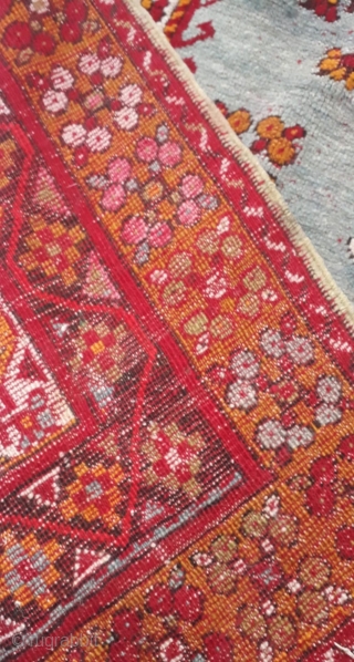 Antique Anatolian Turkish Kırşehir rug from Cappadocia region (ca.1910) 
137cm x 97cm
Wool Wool - Weed dye root
Perfect condition (fully repaired with original kirman rope. 
        