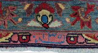 Unusual Mehraban Rug with 2 dates inscriptions (1351?) 
(225x140cm). Preserved in excellent condition. 

E-mail: timeless.rugz@gmail.com 
                 