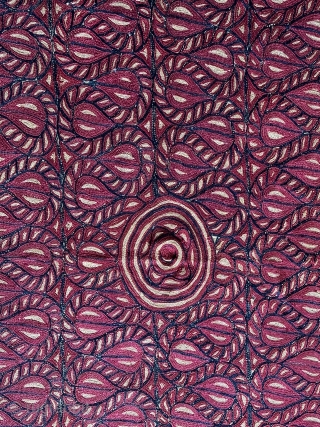 Rumal 19th c fine embroidery. Size 120x 122cm. Bengal. www.tinatabone.com                       