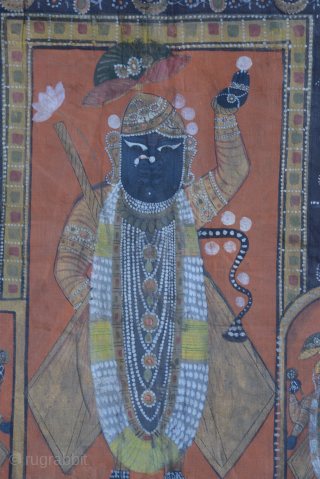Pichwai, painted temple cloth, India. 190x130. Www.tinatabone.com                          