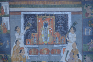 Pichwai, painted temple cloth, India. 190x130. Www.tinatabone.com                          