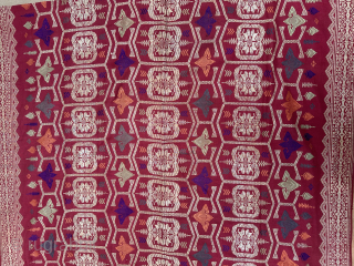 Woven skirt cloth (saput) Negara, Bali, Indonesia. Middle 20th c. Material:silk and cotton brocade. Size: 162 x 102cm. Item 106. Www.tinatabone.com            