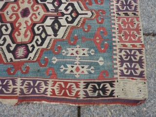 Anatolian kilim fragment 64" x 66"                           