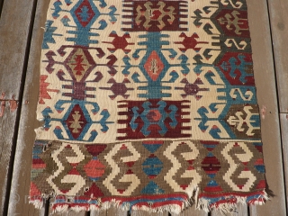 Antique Anatolian kilim half 33" x 11' 6"                         