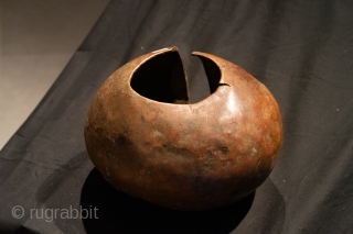 Old Solid Copper Hollow Circular Form Mbole Currency DRC Africa Early 20th Century.
Mbole currency, often referred to as 'the perfect form,' was worn around the ankle as a display of status by  ...