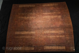 Mid-20th Century Moroccan Tuareg Mat, 200x250 cm, handwoven leather and reed in good conditions. For enquiries please contact me at tommaso.rugrabbit@gmail.com 
Thank you very much        