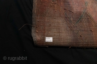 Mid-20th Century Moroccan Tuareg Mat, 200x250 cm, handwoven leather and reed in good conditions                   