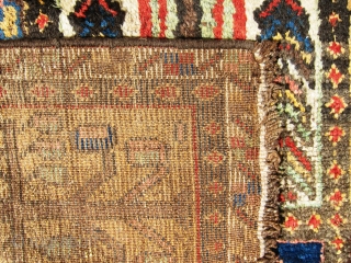 Very old and antique Bakhtiari fragment, great and absolutely old example. size is 4'-4"x3'-5".                   