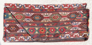 Another great and gorgeous antique Shahsavan complete mafrash in two different weave techniques, (killim and sumac) wonderful piece of art, great design and outstanding colors, all colors are natural. great condtion with  ...