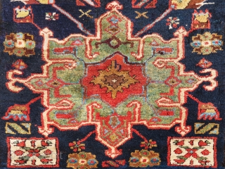 Outstanding, antique Gharadagh/Shahsavan "NW of Persian" long rug. Most probably around 1890 or even before, good pile all over, and bothe ends and selvages are intact. It was made with wool on  ...