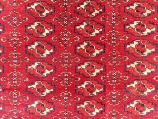 Super fine, very tight weave Turkoman chivalry which was made 19th century. Extremely fine and soft wool including outstanding color combination make this rug so powerful. The wool is extremely soft and  ...