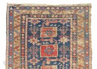 offering is an absolutely gorgeous and old perhaps mid 19th century Karagashli rug is abused condition, top collector item. The weaves are very tight and fine, need good wash. It is a  ...