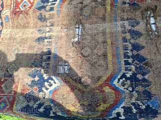 A stunning Bakhtiari Khersak fragment first quarter of 20th century. 
118x190 cm.

Textile art at its best 


Please ask
               