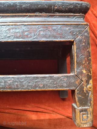 Tibetan small table with Wonderful patina
Feels very old, 18th century ?

Provenance : Jpwillborg Stockholm 

Price on request                