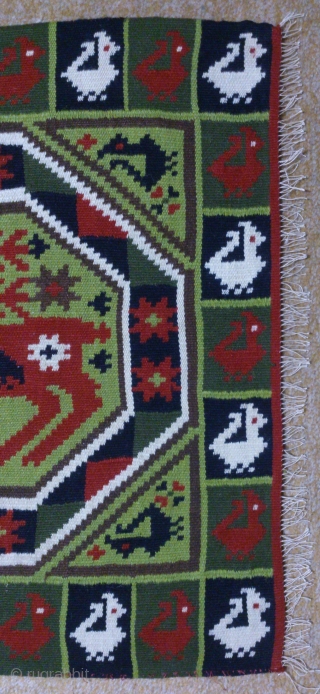 Antique Swedish kilim(Rolakan technique), no: 321, size: 98*58cm, pictorial design, wall hangings.                     