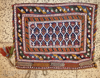 Antique Afshar tobreh, excellent condition, great colors Size: 47*38 cm