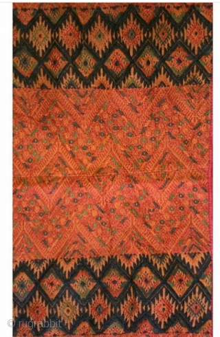 Indonesia textile, silk and cotton on cotton, size: 157*30 cm                       