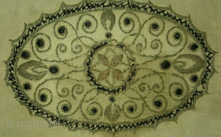 European embroidery with silk and metal, size: 41*34cm                         