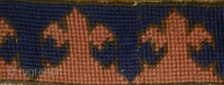 20th century European needle point copy of a Transylvanian border.                       