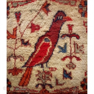 chanteh face rugs,  Pictorial of a lone bird design, size: 31*30 cm                    