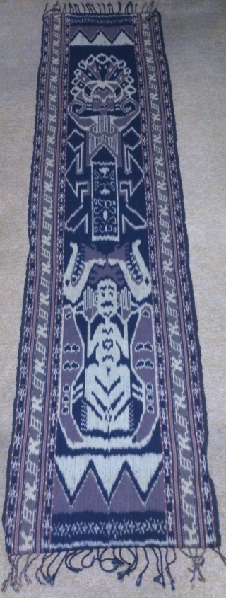 traditional Ikat cotton, indonesia , no: 169, size: 185*45cm, 20th century.                      