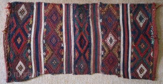 Antique Anatolian bag, no: 133, size: 96*44cm, wool and cotton, all natural colors.                    