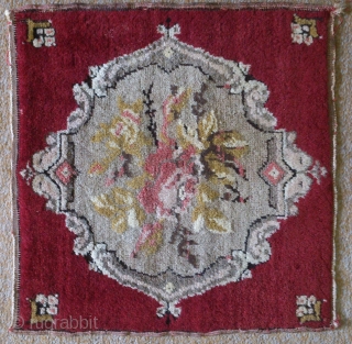 Anatolian rug, no: 141, size: 39*38cm, wool and wool.                        
