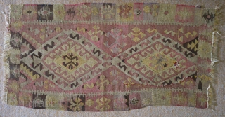 Antique Anatolian kilim, no: 132, size: 95*51cm, wool and wool.                       