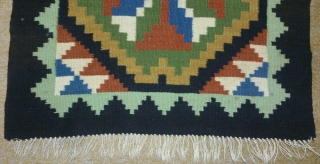 Antique Swedish Kilim, no: 230, size: 64*60cm, wool on cotton, all natural colors.                    