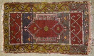 Anatolian rug, no: 119, size: 88*54cm, wool and wool.                        