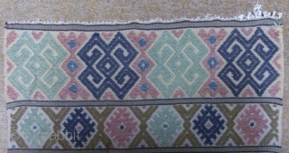 Antique Swedish Kilim, no: 283, size: 142*45cm, 19th century, wool on cotton, all natural colors.                  