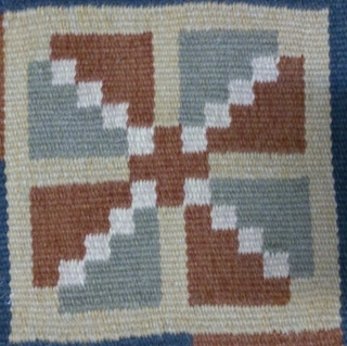 Antique Swedish kilim(Rolakan technique), no: 257, size: 41*45cm, wool on cotton, all natural colors.                   