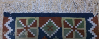 Antique Swedish kilim(Rolakan technique), no: 257, size: 41*45cm, wool on cotton, all natural colors.                   