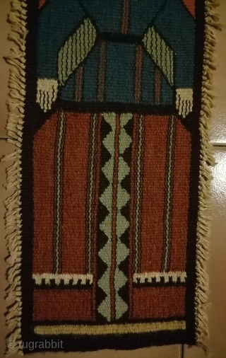 Antique Norwegian kilim, Size: 43*15 cm                           