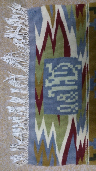 Antique Swedish Kilim, no: 250, size: 118*48cm, Has a signature.                       