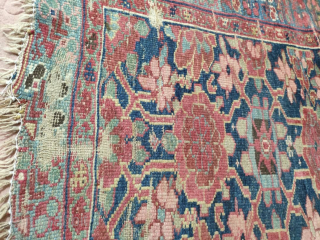 Antique Savojbolagh Kurdish rugs fragment, size: 155*118 cm