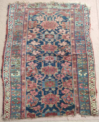 Antique Savojbolagh Kurdish rugs fragment, size: 155*118 cm