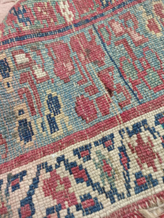 Antique Savojbolagh Kurdish rugs fragment, size: 155*118 cm