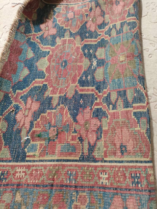 Antique Savojbolagh Kurdish rugs fragment, size: 155*118 cm