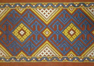 Antique Swedish Kilim, no: 215, size: 135*40cm, Great color, wall hangings.                      