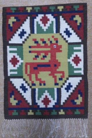 Antique Swedish Kilim(Rolakan technique), no: 261, size: 54*40cm, pictorial design, wall hangings.                     