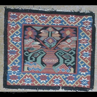 Norwegian kilim, size: 51*59cm, This is a museum piece                        